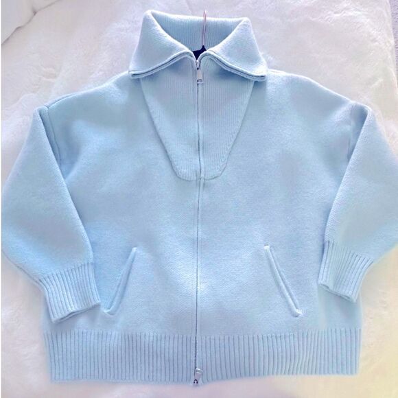 Lapel Collar Sweater Jacket & Trousers Lounge Set ONE SIZE FITS MOST - Picture 2 of 3